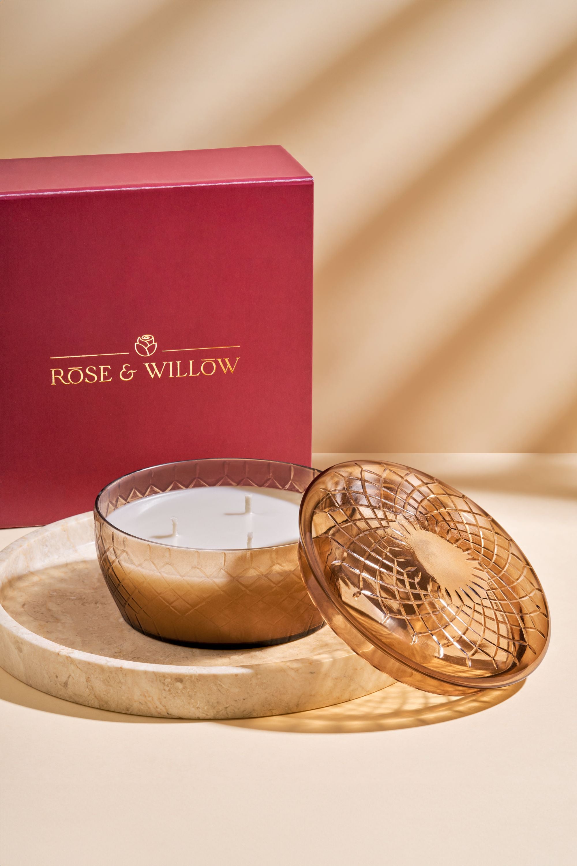 Oud Gold Crystal Candle Bowl