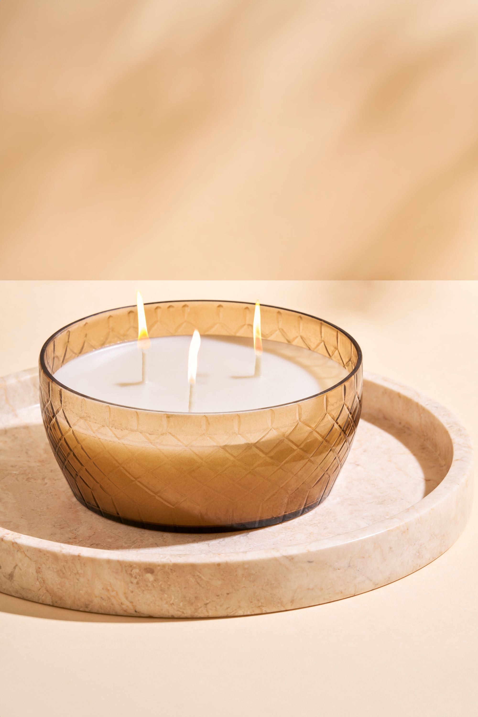 Oud Gold Crystal Candle Bowl