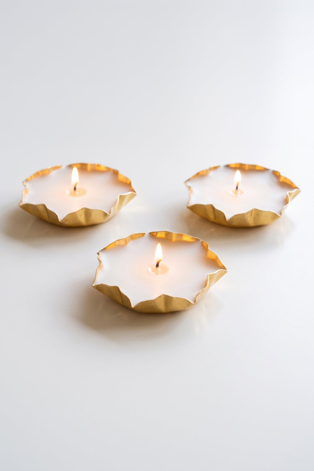 Scented Lotus Diya Candles Set of 3
